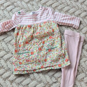 Baby Boden Pink Striped Floral Dress